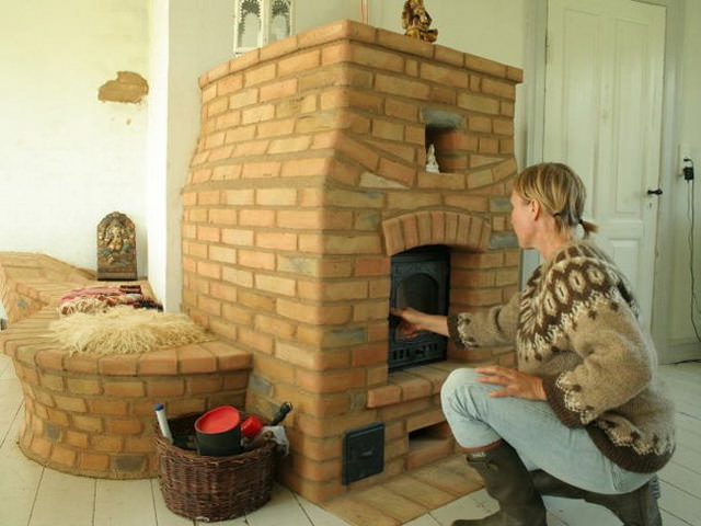 Печка Для Дачи Из Кирпича Фото